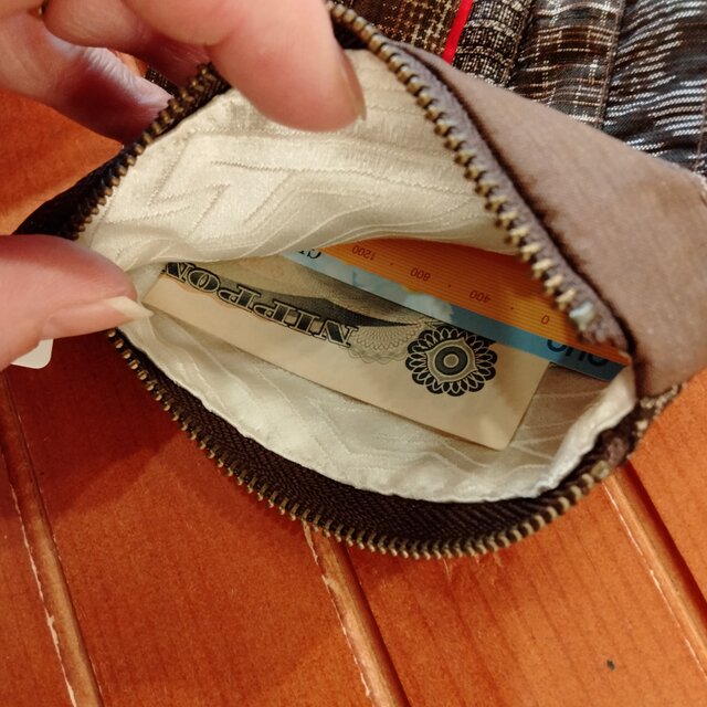 着物 大島パッチワーク長方形型ポーチ（小） | iichi 日々の暮らしを