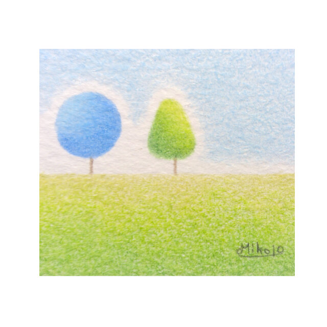 優しい時が 流れる場所 （ 色鉛筆画。原画 ） | iichi 日々の暮らしを
