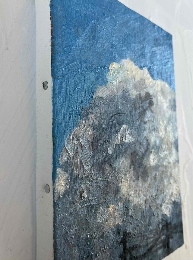 原画 油彩「近所の風景 20266」絵画・サムホールサイズ （16×23