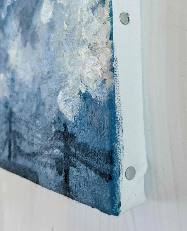 原画 油彩「近所の風景 20266」絵画・サムホールサイズ （16×23