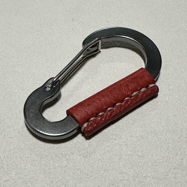 在庫品】レザー付カラビナ アウトドア キーホルダー | iichi 日々の