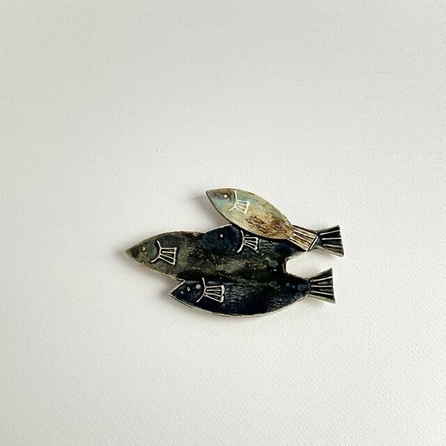 魚 陶板 白山陶器 陶板画 魚 額装 42cm×42cm レトロ ビンテージ 希少
