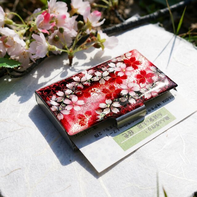 名刺入れ「個」カードケース 和柄 和風 桜 伝統工芸 職人 手作り