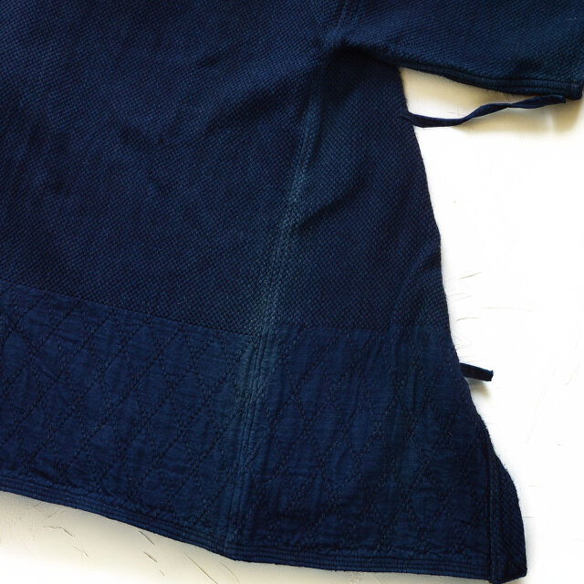 藍染 剣道着 二重織 漢字 刺繍 綿100% 日本製 ジャパンヴィンテージ 武