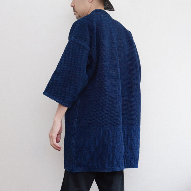 藍染 剣道着 二重織 漢字 刺繍 綿100% 日本製 ジャパンヴィンテージ 武