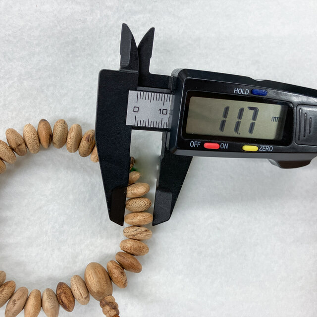 1点もの］11mm 特選 沈香 そろばん玉 ブレスレット 腕輪 桐箱付 京都
