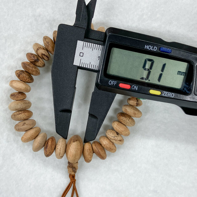 1点もの］11mm 特選 沈香 そろばん玉 ブレスレット 腕輪 桐箱付 京都