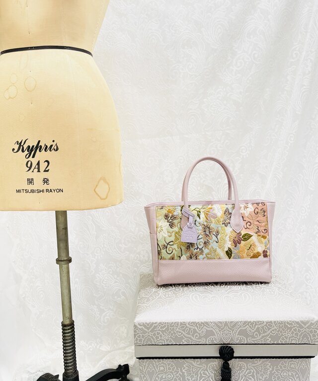 kimonobag 唐織帯リメイク 040 着物バッグ 利休バッグ 着物リメイク