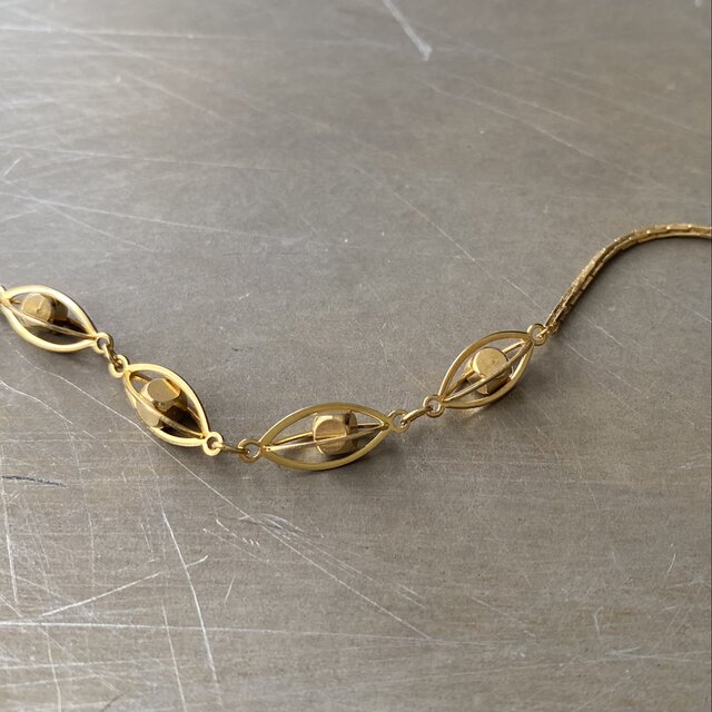 Vintage retro moving beads chain necklace | iichi 日々の暮らしを