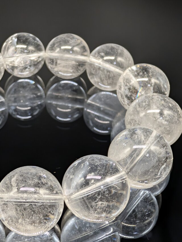 パワーストーン】ヒマラヤ水晶(ガネーシュヒマール) 16mm ブレスレット