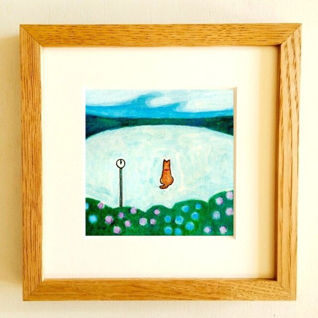 原画・水彩画】「雨上がり」 ※木製額縁入り（18㎝角） | iichi 日々の
