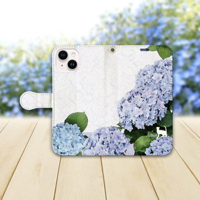 iPhone専用 手帳型スマホケース 【内側色：ホワイト仕様】カメラ穴有