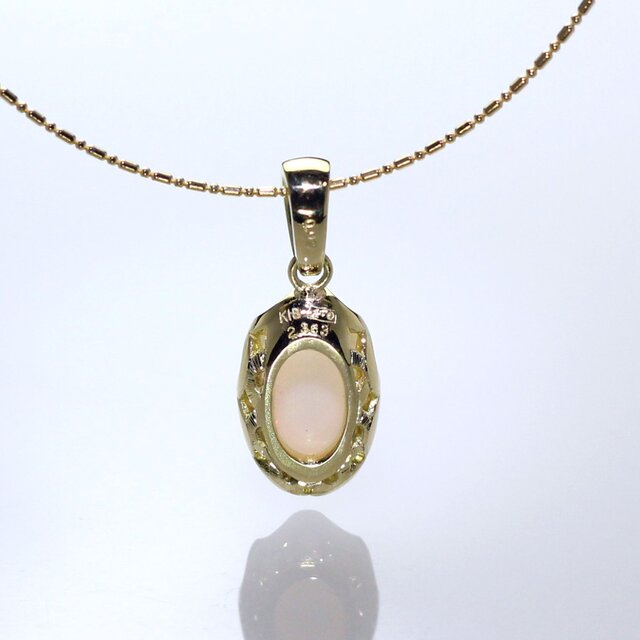 K18YG オパールペンダントトップ 2.363ct & オメガチェーンセット