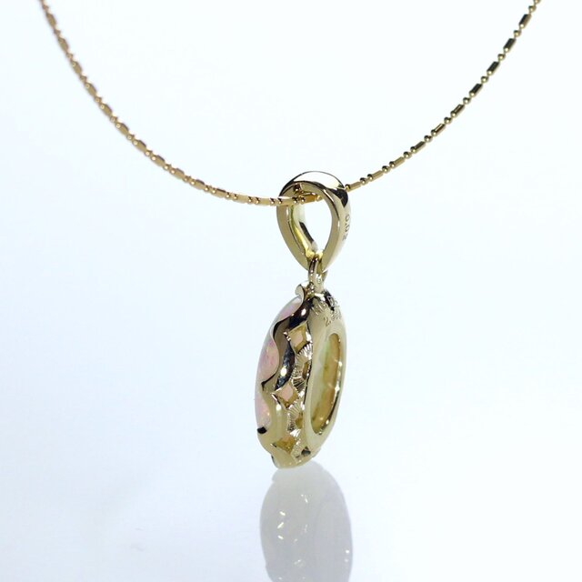 K18YG オパールペンダントトップ 2.363ct & オメガチェーンセット