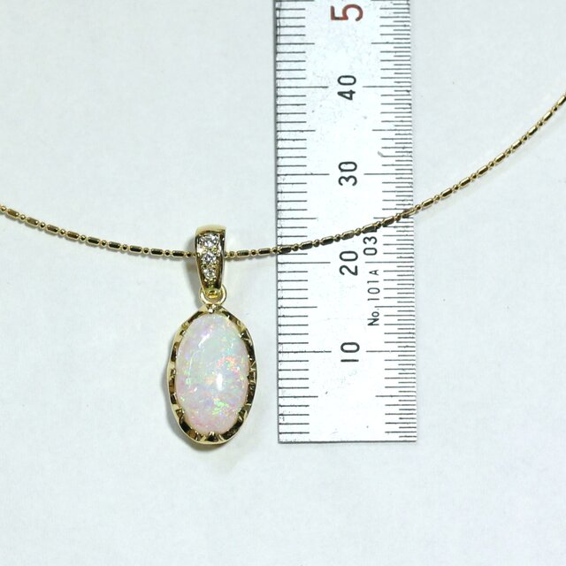 K18YG オパールペンダントトップ 2.363ct & オメガチェーンセット