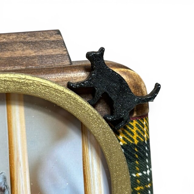 父の日ギフト】写真をセットしてお届け！猫とカメラの木製印鑑スタンド