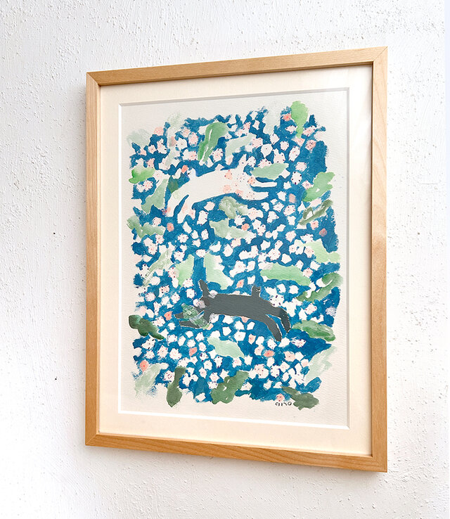 花ざかり アート イラスト 額 | iichi 日々の暮らしを心地よくする