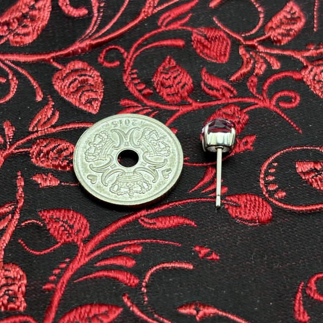 ローズカットアメジストピアス｜シルバー925 片耳用｜メンズ | iichi