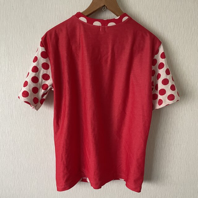 ドット切替半袖Tシャツ赤白F | iichi 日々の暮らしを心地よくする 