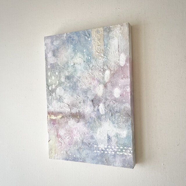 【原画・一点物】微生のかたち｜オリジナル抽象アート 原画 抽象画『melting rainbow, a.』 | iichi 日々の暮らしを心地よく