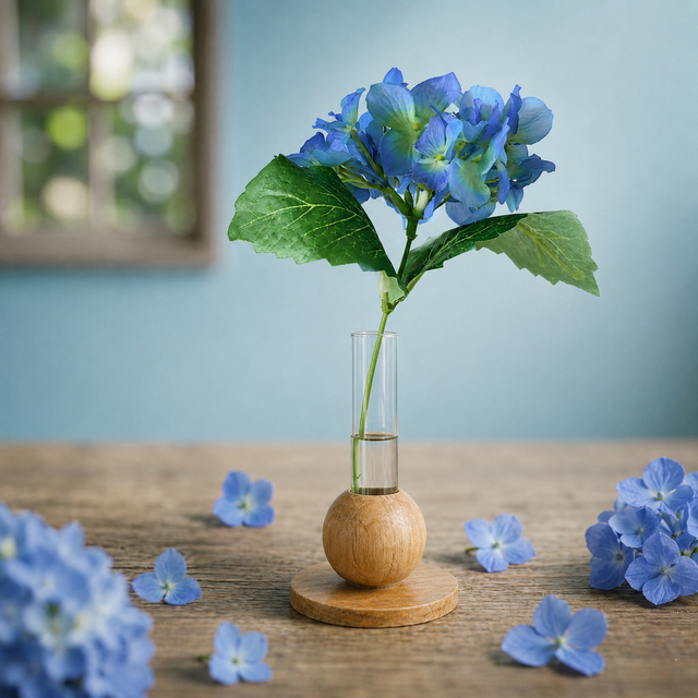 6月の花】本物みたいな紫陽花 blue マジカルウォーター インテリア