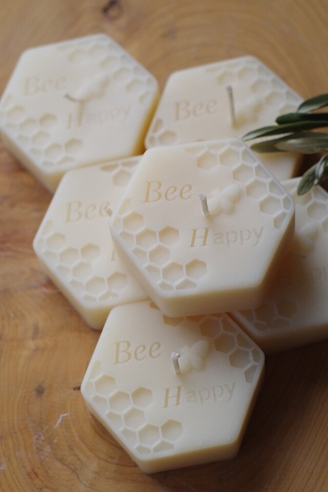 天然ニホンミツバチ 蜜蝋 塊 2200g ミツロウ キャンドル用 天然蜜蝋のハニカムキャンドル｜Bee Happy｜ミツバチの恵みを灯す