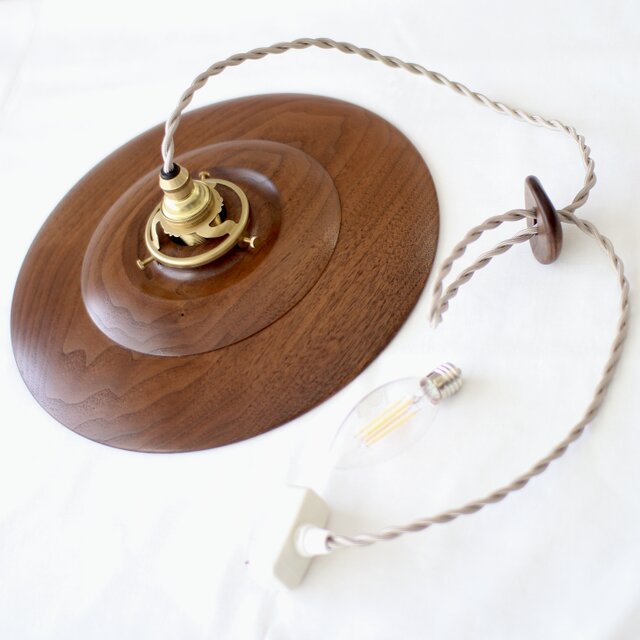木のランプシェード~hamon~Walnut（ドーム） | iichi 日々の暮らしを