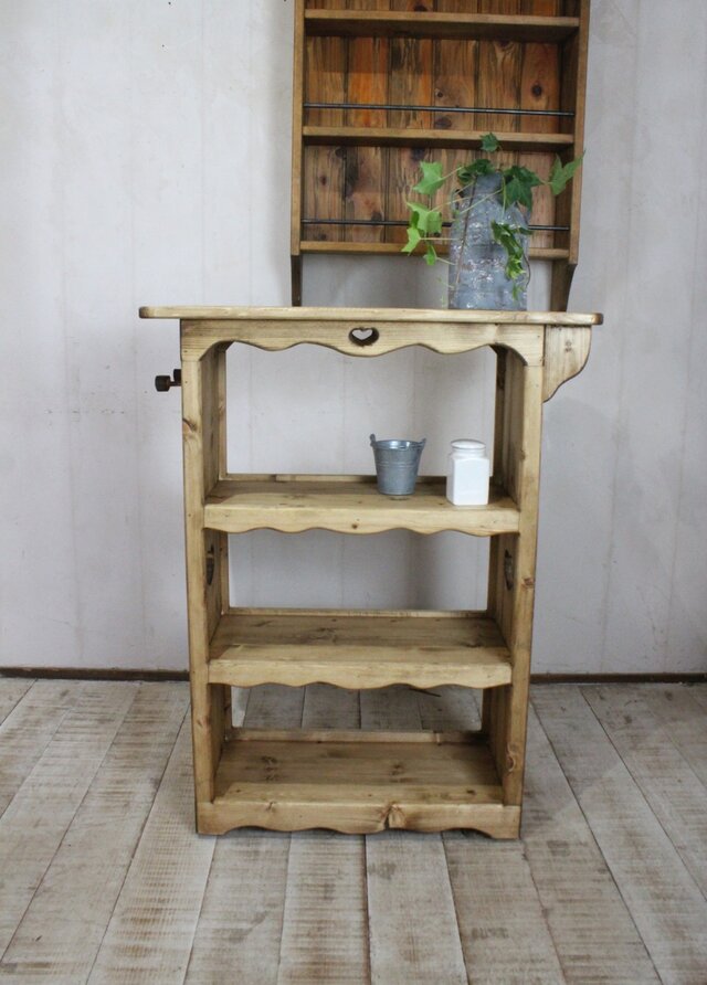 ハートのカントリーキッチンワゴン大 カントリー家具 | iichi 日々の