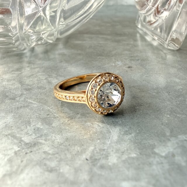R444-【Swarovski】スワロフスキー・ヴィンテージリング 1980-90's