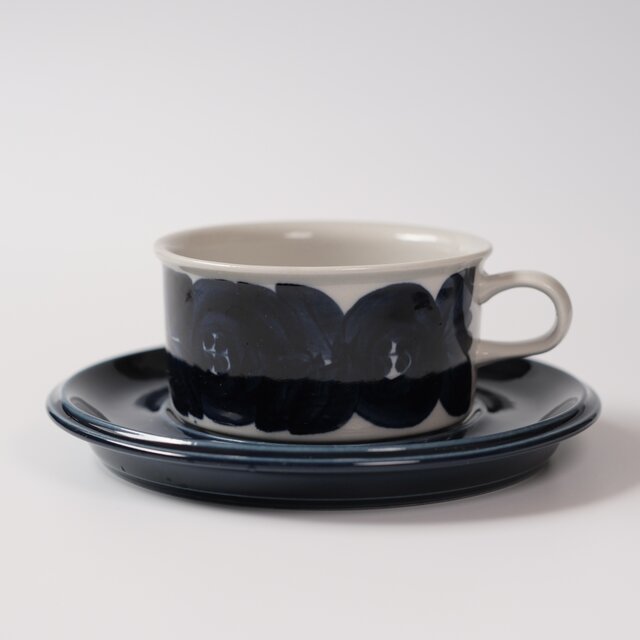 ARABIA Anemone C&S blue saucer アラビア アネモネ ティーカップ