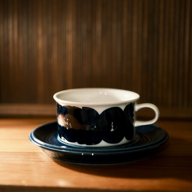 ARABIA Anemone C&S blue saucer アラビア アネモネ ティーカップ
