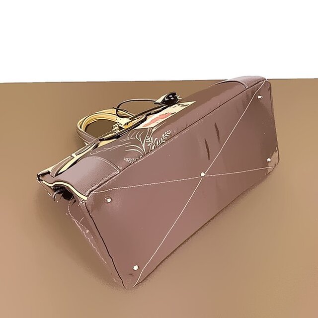 40サイズ#70◇着物帯と本革のリメイクバッグ◇remake.829 日本職