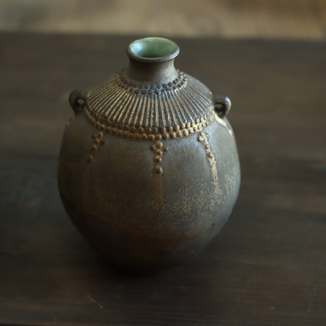 壺 /金マット&トルコ（size3) 花器 一輪挿し | iichi 日々の暮らしを