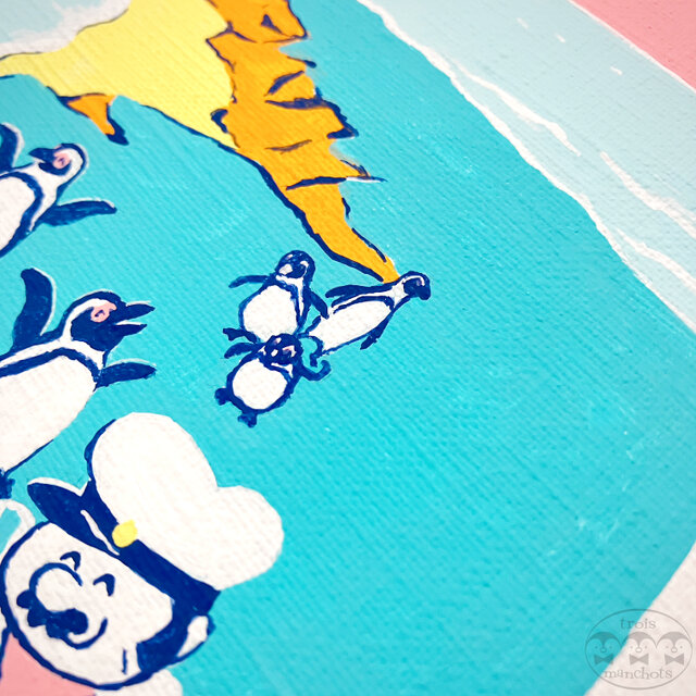 原画】希望峰でケープペンギンとダンス【ジャンとピエールの世界旅行