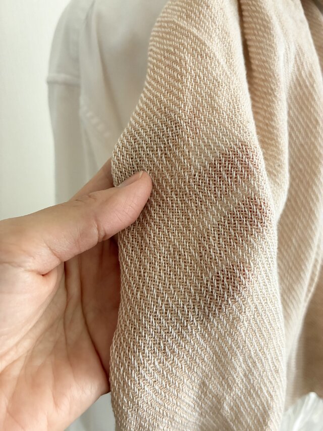 くぬぎ染めコットンストール | iichi 日々の暮らしを心地よくする