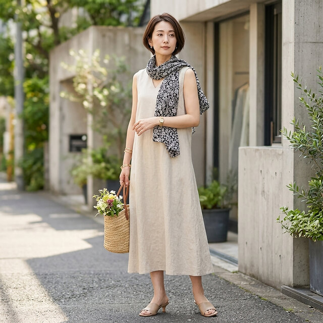 モノトーンに咲く小花》大人可愛い 軽い シックな花柄 黒 白 柔らか