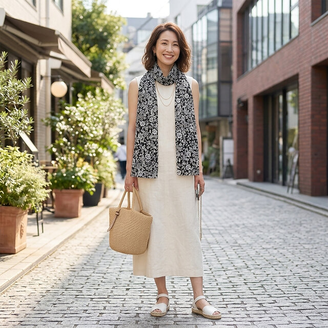 ⭐️2点売れました⭐️《モノトーンに咲く小花》大人可愛い 軽い