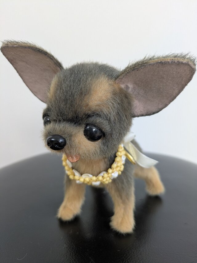 ハンドメイド☆ぬいぐるみ☆チワワ☆舌☆黒タン | iichi 日々の暮らし