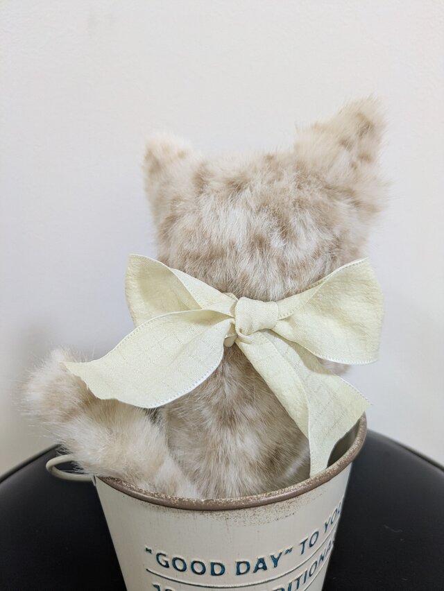 ハンドメイド* ぬいぐるみ*くたっと猫ちゃん*ヒョウ柄*アーモンド ハンドメイド☆ぬいぐるみ☆くたっと猫ちゃん☆ヒョウ柄☆アーモンド