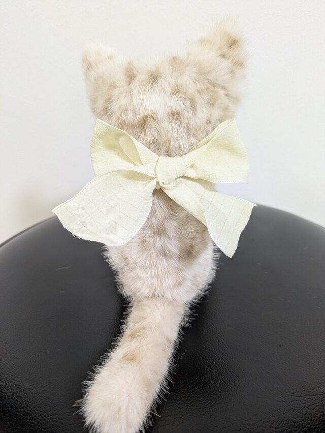 ハンドメイド☆ぬいぐるみ☆くたっと猫ちゃん☆ヒョウ柄☆アーモンド