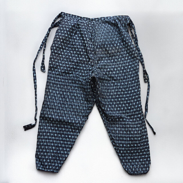 備後絣 もんぺ YAMAKI 綿100% 藍染 昭和レトロ ジャパンヴィンテージ