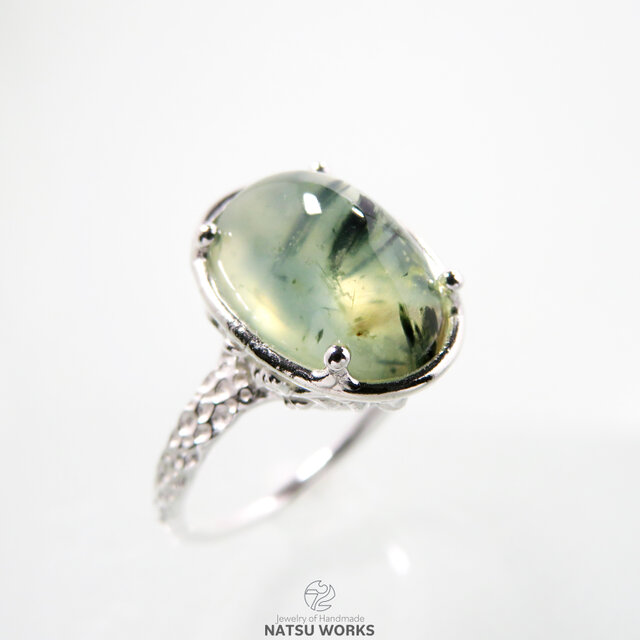エピドート in プレナイト リング / Epidote in Prehnite Ring 273