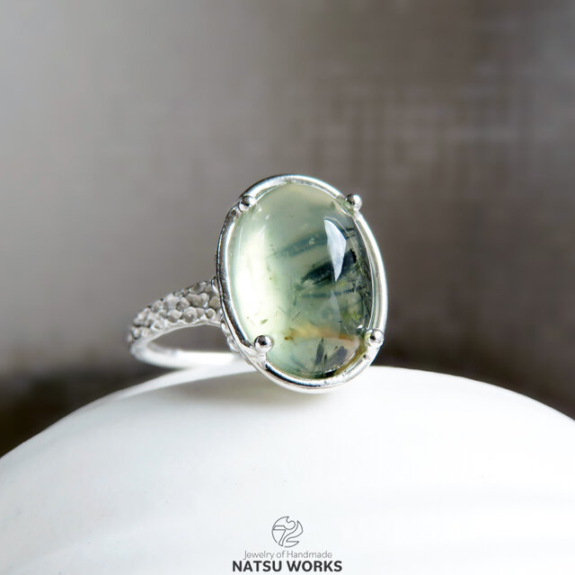 エピドート in プレナイト リング / Epidote in Prehnite Ring 273