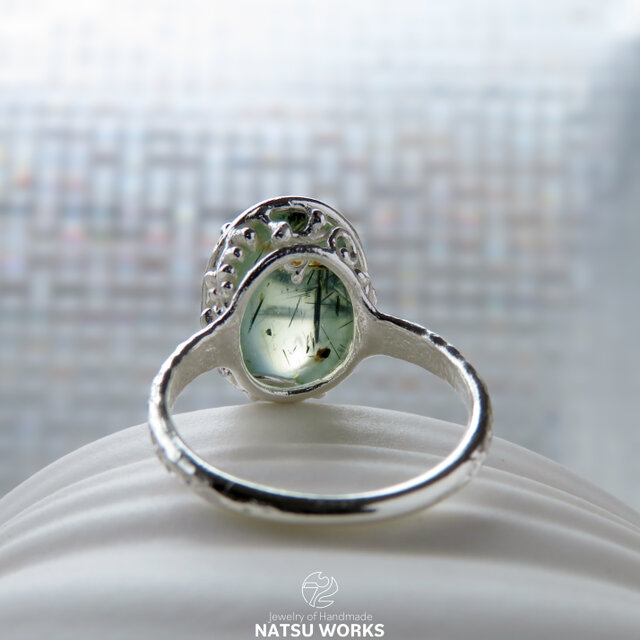 エピドート in プレナイト リング / Epidote in Prehnite Ring 273