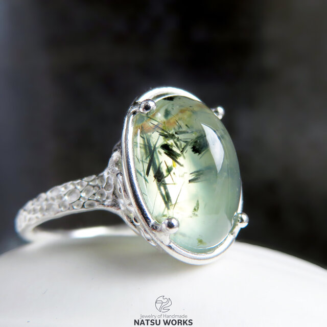 エピドート in プレナイト リング / Epidote in Prehnite Ring 273