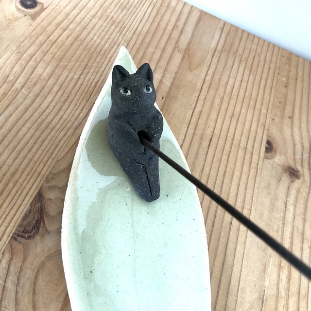 釣りする猫のお香立て(黒猫 | iichi 日々の暮らしを心地よくする