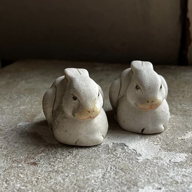 東欧 親子のうさぎ フィギュリンセット ヴィンテージ | iichi 日々の