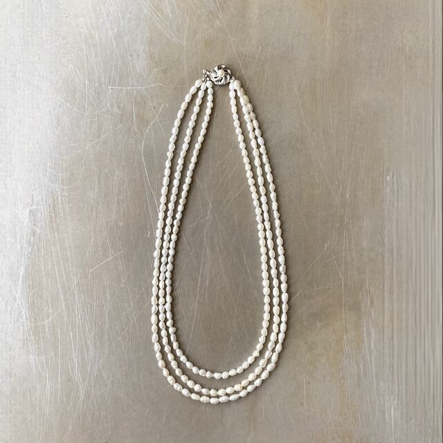 希少✨J&R ヴィンテージ ネックレス ボリューム 90s Vintage Vintage 90s retro SILVER fresh water pearl necklace | iichi 日々の