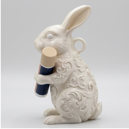 ブリタニアプチのリップケース 3Dプリント シルクホワイト