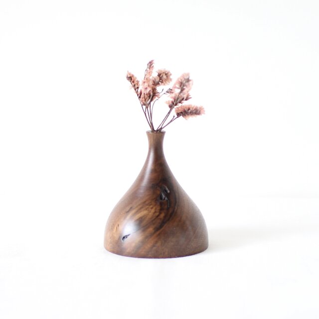 木の一輪挿し&フラワー Walnut C | iichi 日々の暮らしを心地よくする